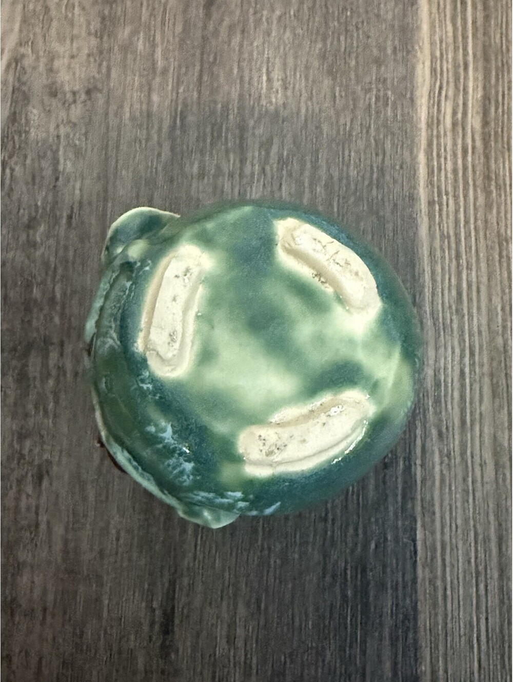 Majolica Art Pottery Frog Lilly pad small Planter Pot Succulents - Picture 4 of 8